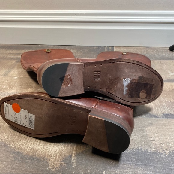 FRYE women’s Melissa Button 2 equestrian leather boots in redwood size 6B - Picture 8 of 11